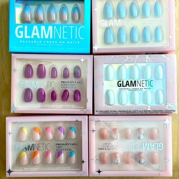 Glamnetic press-on nails in multiple shapes and colors. Brand New. - Picture 1 of 7